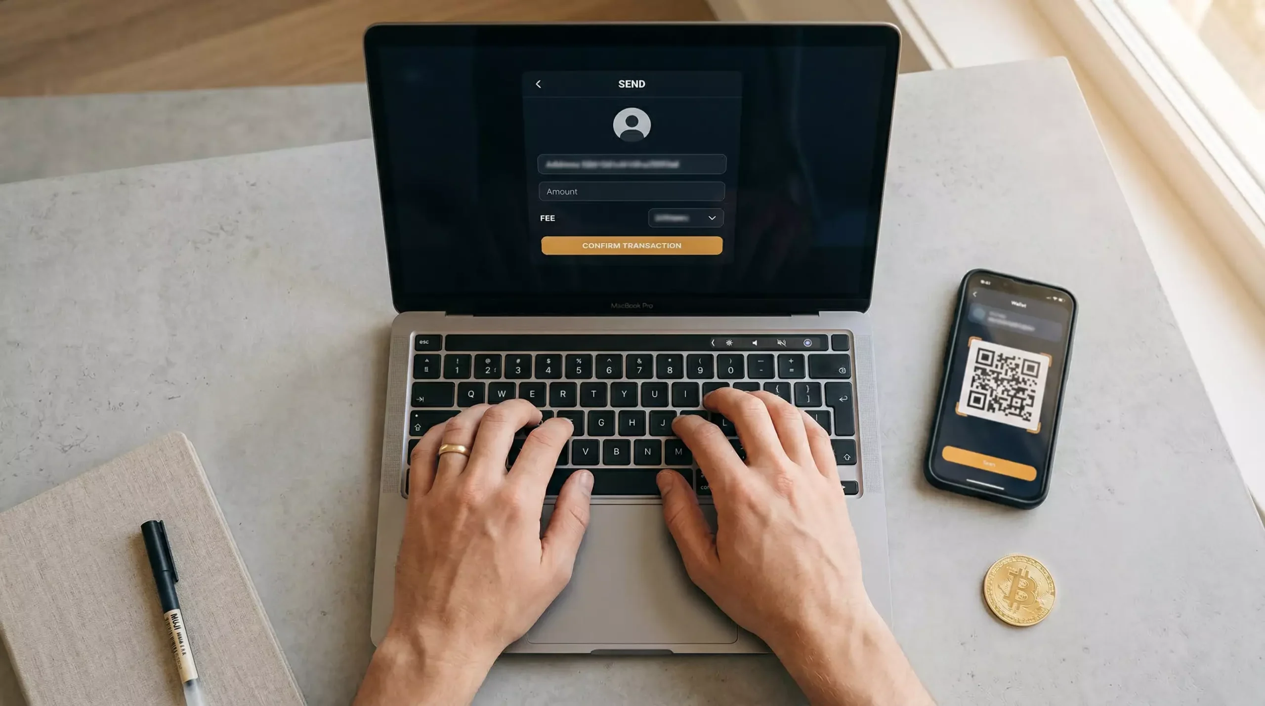 Procedura di deposito Bitcoin su un bookmaker crypto tramite wallet digitale