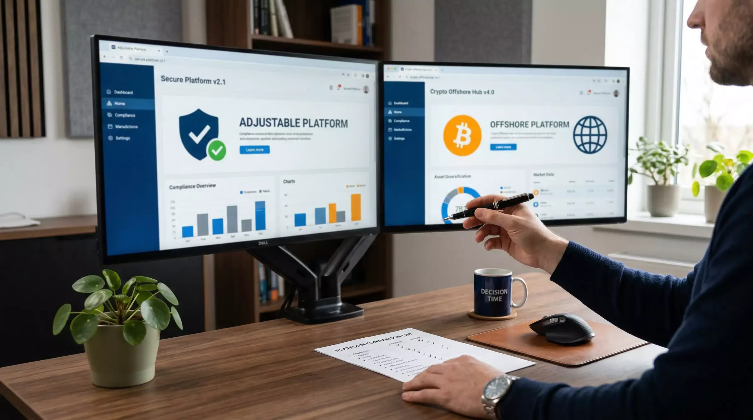 Persona che compila la dichiarazione dei redditi con documenti fiscali sulle criptovalute in Italia