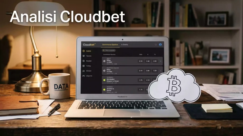 Analisi Cloudbet: schermata bookmaker crypto con mercati sportivi