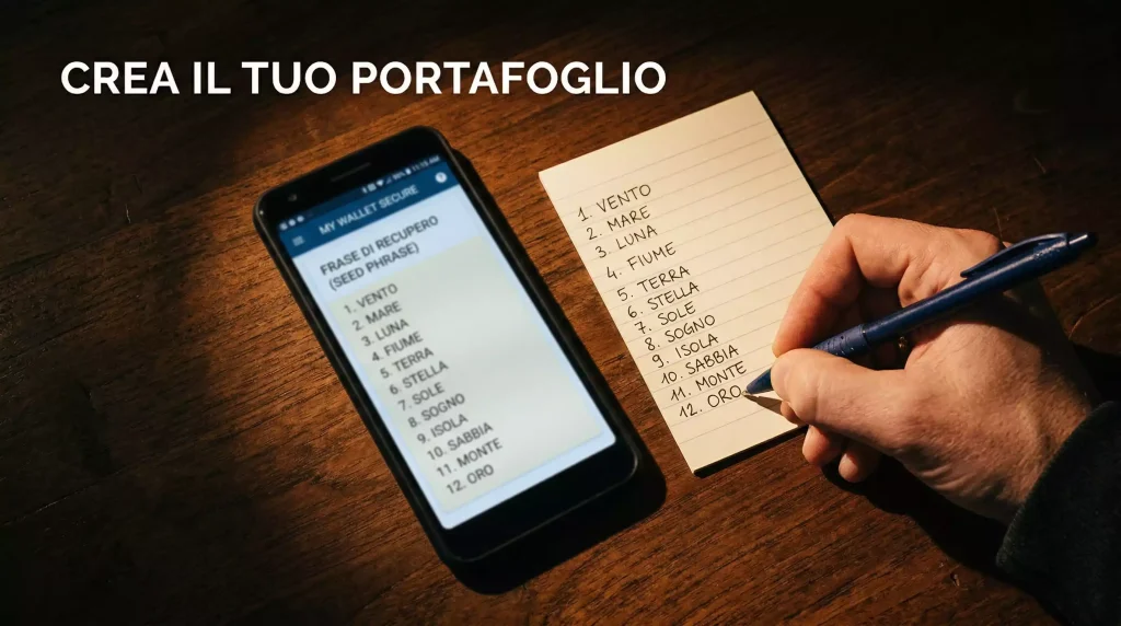 Scelta wallet per scommesse Bitcoin: smartphone con app wallet aperta